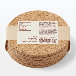 Ensemble de 5 sous‐verres en liège