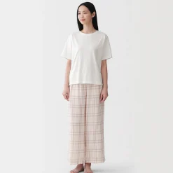 Ensemble d'intérieur avec pantalon en double gaze pour femme