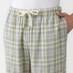 Ensemble d'intérieur avec pantalon en double gaze pour homme