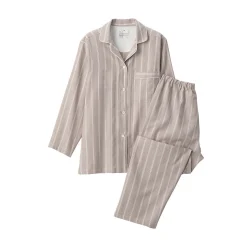 Ensemble pyjama à manches longues en gaze double pour femme