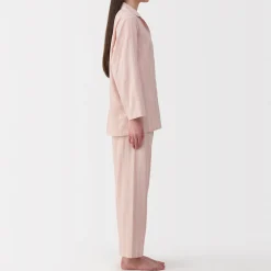 Ensemble pyjama à manches longues en gaze double pour femme