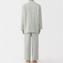 Ensemble pyjama à manches longues en gaze double pour homme