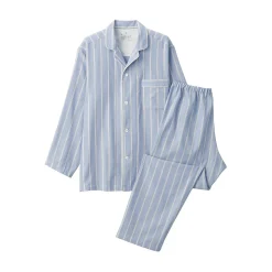 Ensemble pyjama à manches longues en gaze double pour homme