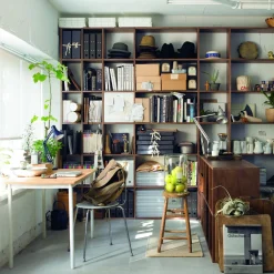 Etagère additionnelle en noyer ‐ 5 niveaux (Dont Eco‐part. 1,80 €)