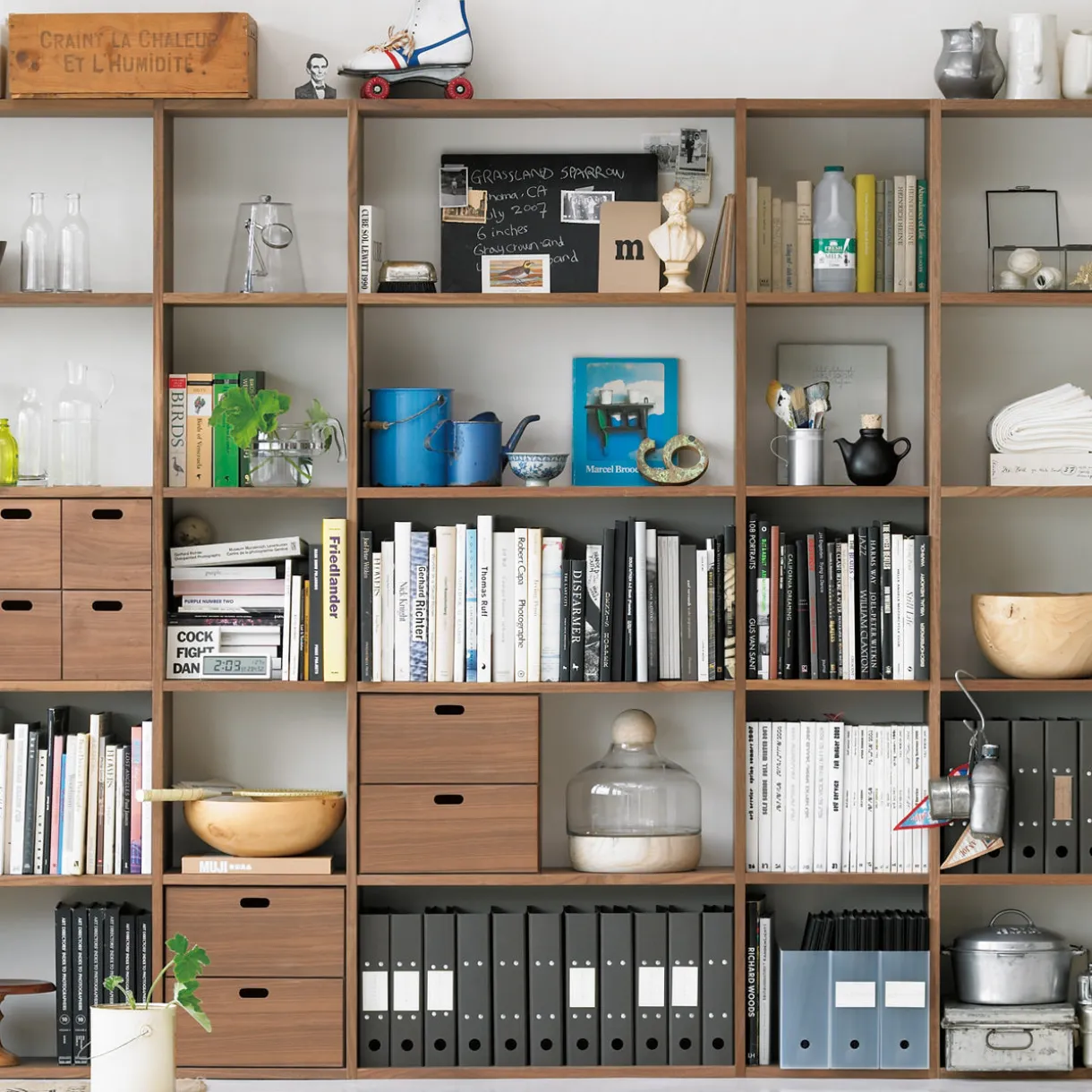 Etagère additionnelle en noyer ‐ 5 niveaux (Dont Eco‐part. 1,80 €)