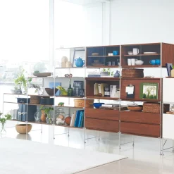 Etagère additionnelle large en noyer (Dont Eco‐part. 0,32 €)