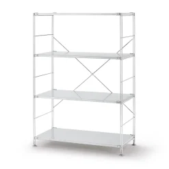 Etagère en acier inoxydable large ‐ 4 niveaux (Dont Eco‐part. 0,82 €)