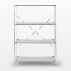 Etagère en acier inoxydable large ‐ 4 niveaux (Dont Eco‐part. 0,82 €)