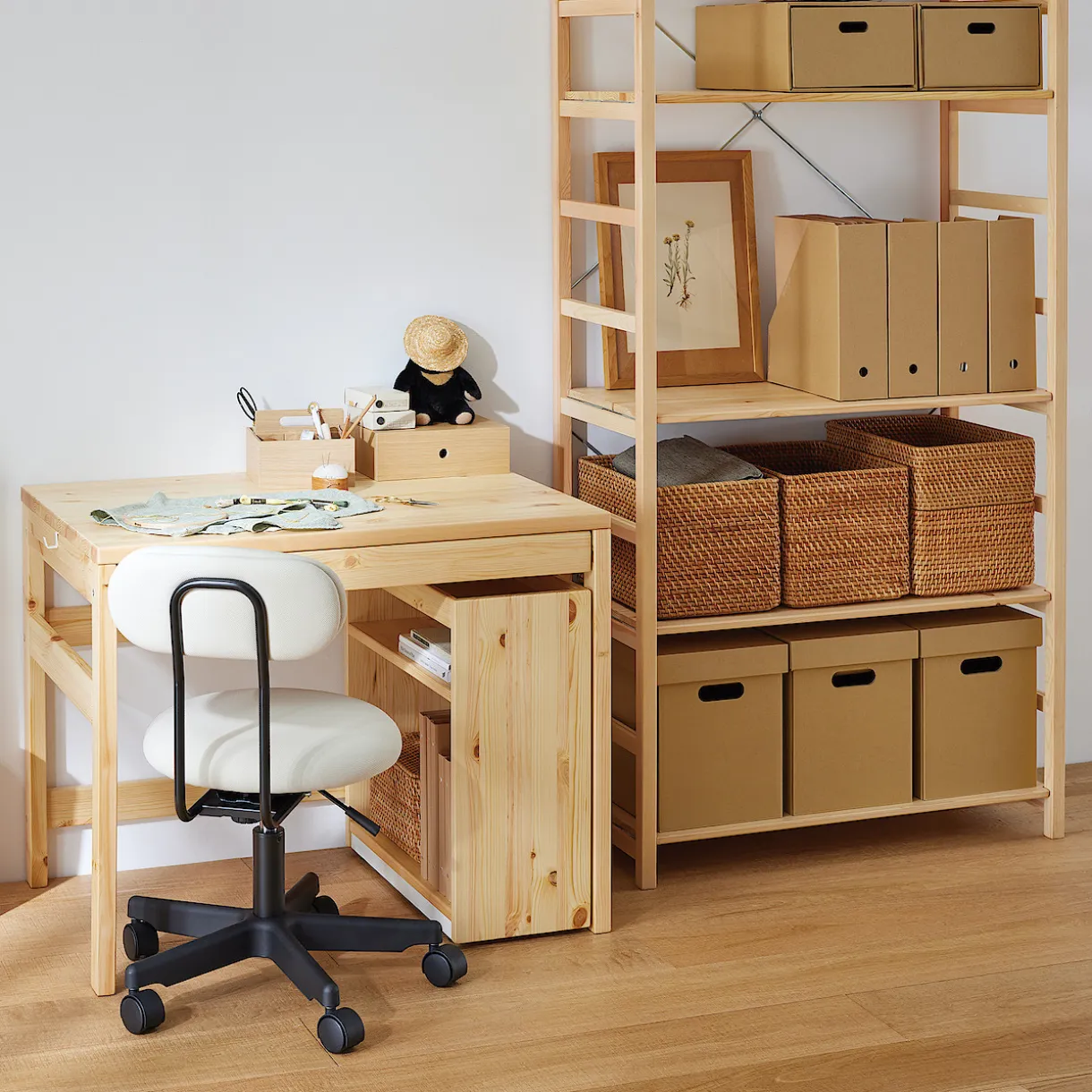 Etagère en pin large ‐ 5 niveaux