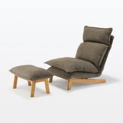 Fauteuil inclinable à dossier haut – Marron