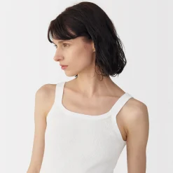 Gilet en coton à côtes torsadées pour femme