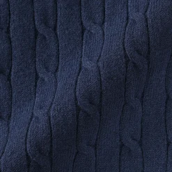 Gilet en tricot torsadé de mélange de coton pour femme