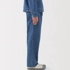 Jean coupe droite en denim mélangé kapok pour homme