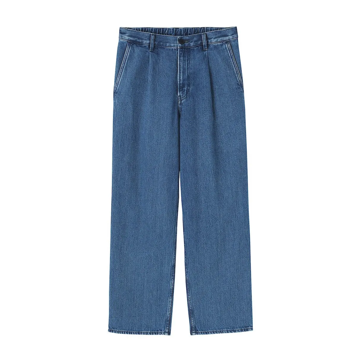 Jean coupe droite en denim mélangé kapok pour homme