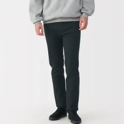 Jean slim en denim extensible pour homme ‐ Noir