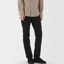 Jean slim en denim extensible pour homme ‐ Noir