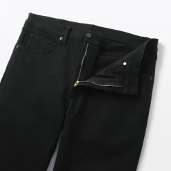 Jean slim en denim extensible pour homme ‐ Noir