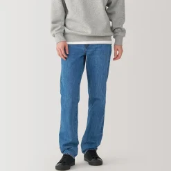 Jeans à Jambe Droite en Mélange de Kapok pour homme