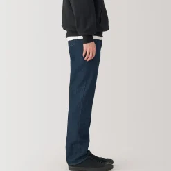 Jeans à Jambe Droite en Mélange de Kapok pour homme