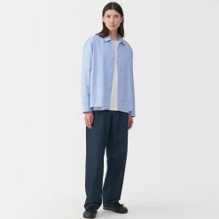 Jeans large en washi et denim pour homme