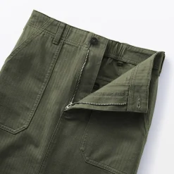 Jupe midi coupe droite avec motif de chevrons et en coton pour femme