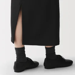 Jupe midi en sweat léger et coton mélangé pour femme