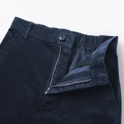 Jupe midi taille haute en velours côtelé extensible pour femme