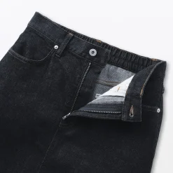 Jupe trapèze en denim extensible pour femme