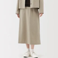 Jupe évasée en stretch brossé pour femme