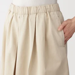 Jupe-culotte légère en sergé de kapok mélangé pour femme