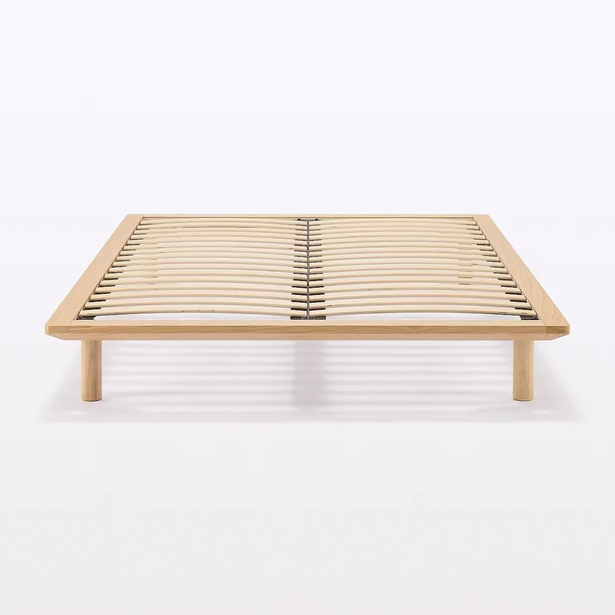 Lit plateforme double en chêne