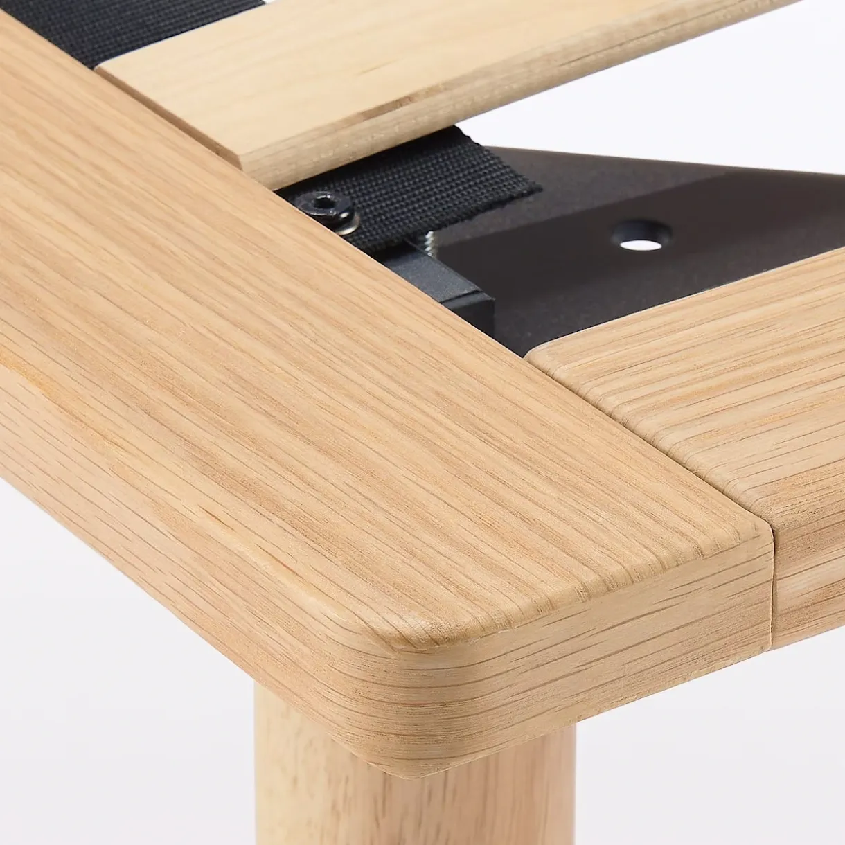 Lit plateforme double en chêne