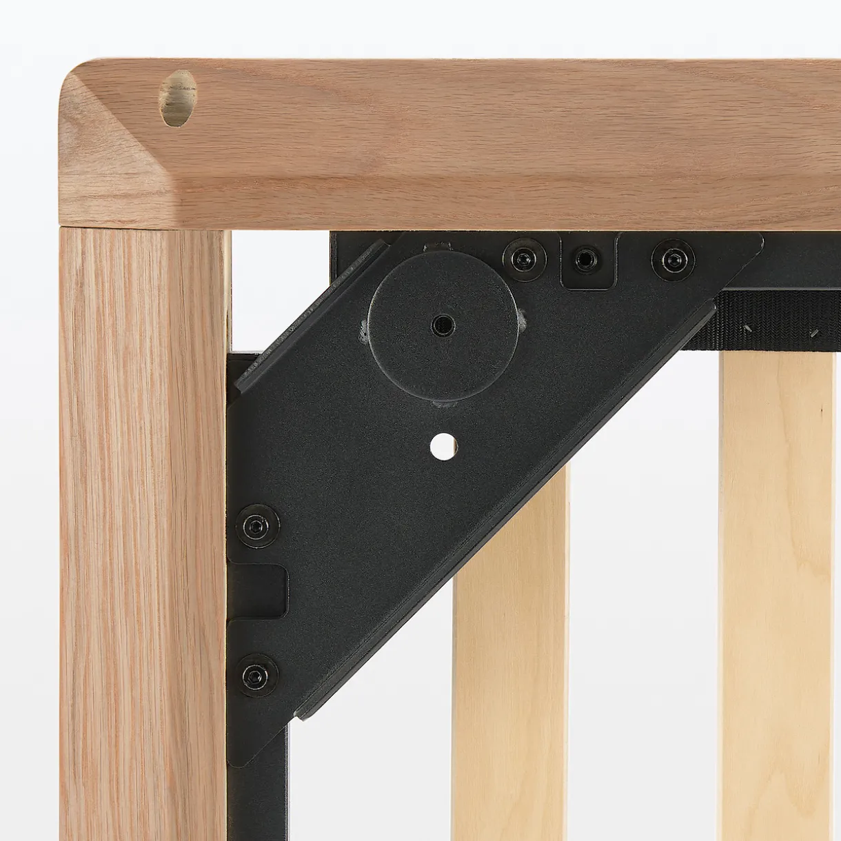 Lit plateforme large double en noyer