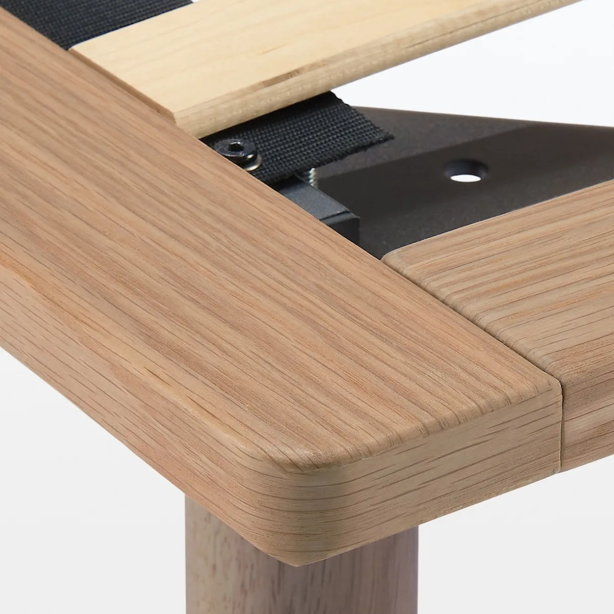 Lit plateforme super king en noyer