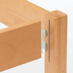 Lit super king plaqué en bois d'hévéa