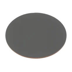 Lot de 4 dessous de verre en cuir recyclé, Graphite