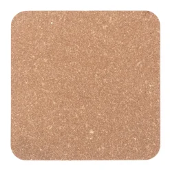 Lot de 4 dessous de verre rectangulaires en cuir recyclé, Graphite