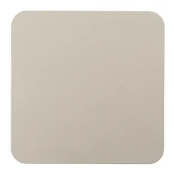 Lot de 4 dessous de verre rectangulaires en cuir recyclé, Gris Cendré