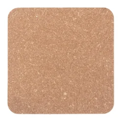 Lot de 4 dessous de verre rectangulaires en cuir recyclé, Eukalyptus