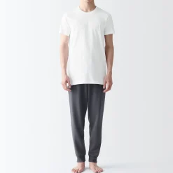 Lot de 2 t‐shirts col rond en coton sans couture latérale pour homme