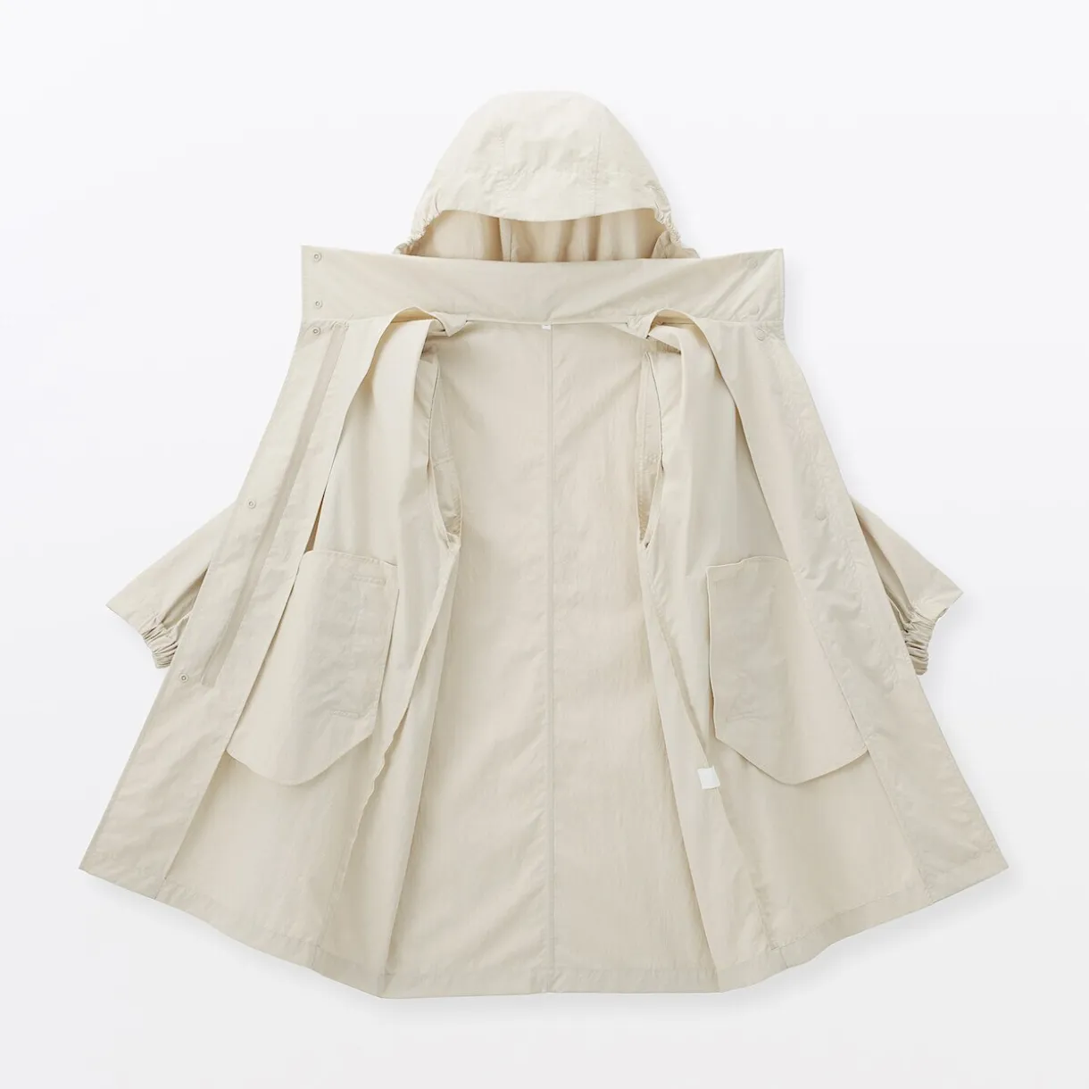 Manteau à capuche amovible déperlant pour femme