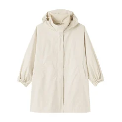 Manteau à capuche amovible déperlant pour femme