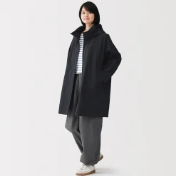 Manteau à capuche amovible déperlant pour femme