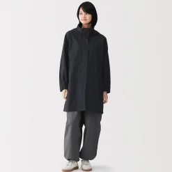 Manteau à capuche amovible déperlant pour femme