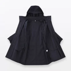 Manteau à capuche amovible déperlant pour femme