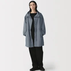 Manteau à capuche en nylon recyclé déperlant pour homme