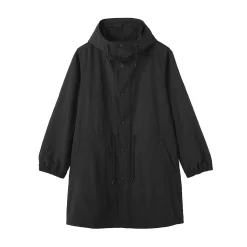 Manteau à capuche en nylon recyclé déperlant pour homme