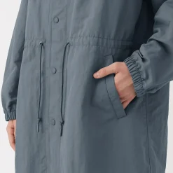 Manteau à capuche en nylon recyclé déperlant pour homme