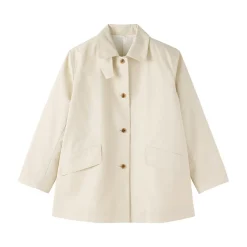 Manteau à col montant déperlant en sergé de coton pour femme