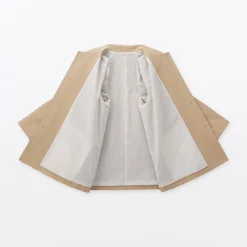 Manteau à col montant déperlant en sergé de coton pour femme